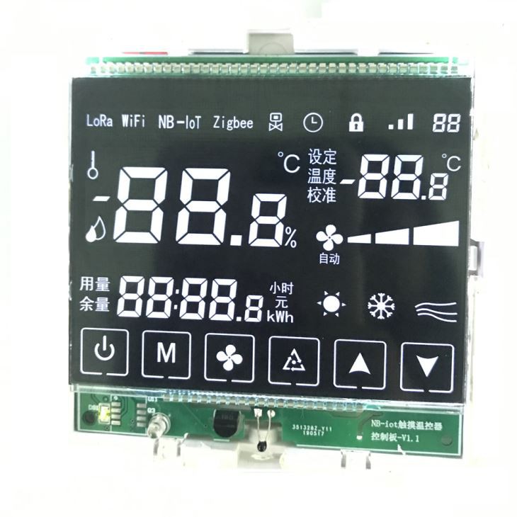 Aangepast monochroom 7-segment COB LCD-scherm met aanraakscherm