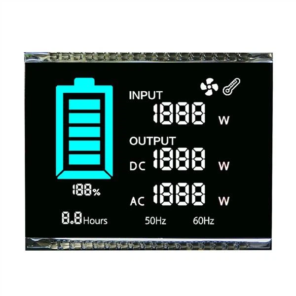 Aangepaste VA 7-segment LCD-scherm PIN verbinden met achtergrondverlichting